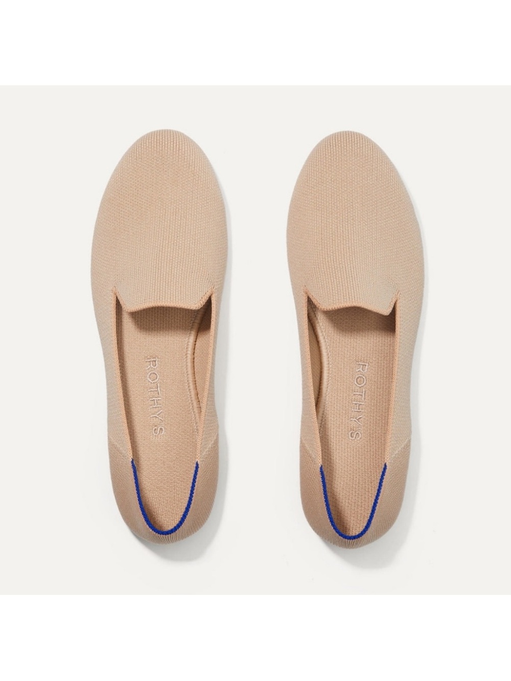 Rothy's The Loafer Flats Ecru Tan Beige  Soft Flexible 10 Women’s Shoes